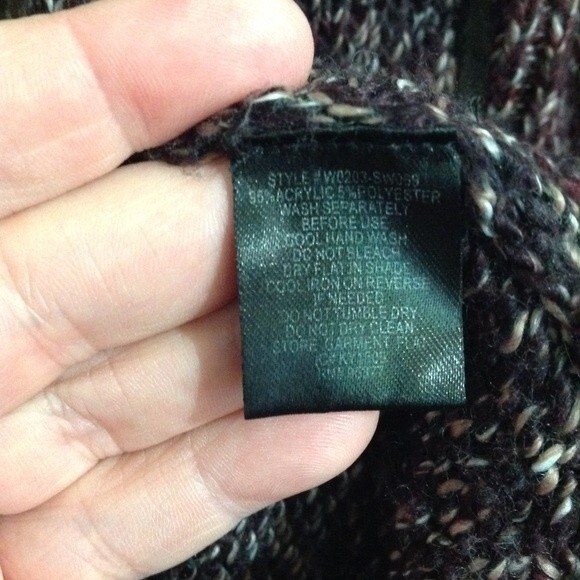 SANCTUARY Maroon Tan Marled Knit Crewneck Pullover Sweater Small High Low Hem - Picture 5 of 7